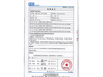 一點照明-頻閃報告結果頁